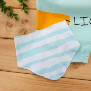 رامپر دستمال گردن پنبه سبز فسفری Lion چیاکو