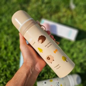 فلاسک استیل 500 میل پاستیلی طرح بعبعی پاستیلی